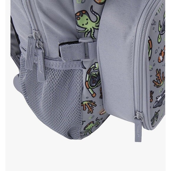 HURLEY ONE AND ONLY Backpack and Lunch Set, Color Wolf Gray NWT - Picture 6 of 7
